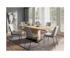 Homexperts Essgruppe Aiko (Set, 5-tlg Esstisch mit 4 Stühlen) schwarz Essgruppen Tische Sitzmöbel-Sets