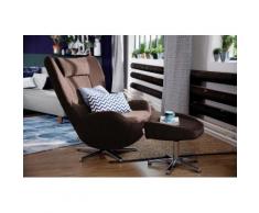 TOM TAILOR Hocker PURE, mit Metall-Drehfuß in Chrom braun Polsterhocker Sessel und Sofas Couches