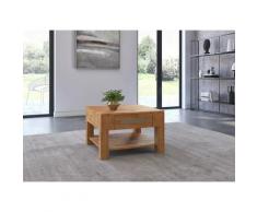 Woltra Couchtisch Kolding, Massivholz mit Schublade braun Couchtische Tische Möbel sofort lieferbar