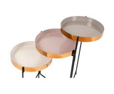 Kayoom Tabletttisch Beistelltisch Morrison 125, verstellbares Gestell für verschiedene Stellvarianten beige Beistelltische Tische