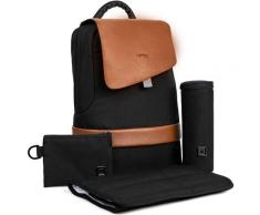 Moon Wickelrucksack, mit Befestigungssystem für den Kinderwagen, enthält recyceltes Material (Global Recycled Standard) braun Baby Wickelrucksack Rucksäcke