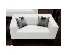 COLLECTION AB 2-Sitzer, mit 2 lustigen Hunde-Zierkissen, frei im Raum stellbar weiß 2-Sitzer Sofas Einzelsofas Couches