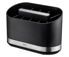 GEFU Besteckhalter Smartline, (1 tlg.), 10 Fächer, Edelstahl/ABS/PS schwarz Küchen-Ordnungshelfer Küchenhelfer Küche