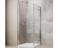 maw by GEO Eckdusche flex PRO AP-E130 silberfarben Bodenablauf Duschkabinen Duschen Bad Sanitär