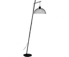 EGLO Stehlampe Pompeya, E27, Metallkorb geflochten, Schwarz, Vintage, Hygge, Boho, 1-flammig schwarz Lampen und Leuchten Wohnzimmer Landhaus Charme