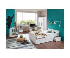 arthur berndt Jugendzimmer-Set, (5 St., Bett + 3 trg. Schrank Schreibtisch Regalwagen Lowboard), mit Melamin-Oberfläche grau Kinder Jugendzimmer-Set Kindermöbel Möbel sofort lieferbar