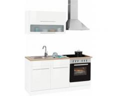 HELD MÖBEL Küchenzeile Eton, mit E-Geräten, Breite 160 cm EEK C weiß Küchenzeilen Geräten -blöcke Küchenmöbel Arbeitsmöbel-Sets