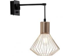 Brilliant Leuchten LED Wandleuchte, E27, Dalma Wandleuchte Schalter schwarz/kupfer orange Wandleuchten SOFORT LIEFERBARE Lampen