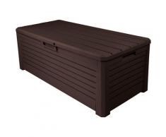 ONDIS24 Auflagenbox Florida, 550 Liter, Kunststoff braun Garten- Kissenboxen Gartenmöbel Gartendeko