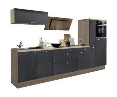 OPTIFIT Küchenzeile Cara, ohne E-Geräte, Breite 320 cm grau Küchenzeilen Geräte -blöcke Küchenmöbel Arbeitsmöbel-Sets