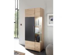 Places of Style Vitrine Space Höhe 170 cm, grau, Artisan Dekor/Artisan Dekor, Absetzung Grey Perfect Touch