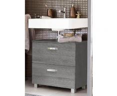 HELD MÖBEL Waschbeckenunterschrank Ravenna Breite 60 cm mit Soft-Close-Funktion, grafit / eiche rauchsilber
