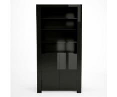 INOSIGN Vitrine Orlando mit modernen Türendetails und vielen Fächern Breite 92 cm, schwarz, schwarz Hochglanz