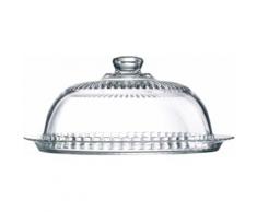 Luminarc Tortenplatte Glas (Set 1 Platte 1 Glocke), farblos, transparent