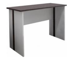 BMG Schreibtisch Nizza weiß, beton dunkel, Schreibtische Bürotische und Büromöbel