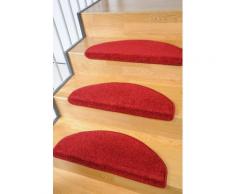 Stufenmatte Burbon Living Line stufenförmig Höhe 10 mm maschinell getuftet, rot, Neutral, rot
