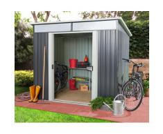 KONIFERA Gerätehaus T-0608PS grau Geräteschuppen -schränke Garten Balkon