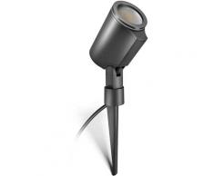 steinel LED Gartenstrahler Spot Garden, LED-Board, Warmweiß, 90° vertikal schwenkbar, 3000K warmweiße Gartenleuchte mit Erdspieß, GU10-Leuchtmittel, Anthrazit schwarz LED-Lampen LED-Leuchten Lampen Leuchten sofort lieferbar