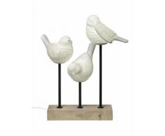 KARE Design Tischleuchte Vögel, weiß, weiß/natur