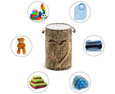 Sanilo Wäschekorb True Love, 60 Liter, faltbar, mit Sichtschutz braun Badaccessoires
