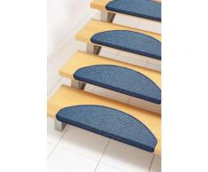 Stufenmatte, Bob, Andiamo, halbrund, Höhe 4,5 mm, maschinell getuftet blau Stufenmatten Teppiche