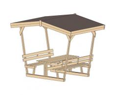 weka Holzpavillon Sitzlaube 662, inkl. Tisch und Bänke, BxTxH: 300x203x238 cm grün Pavillons Garten Balkon
