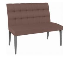 SELVA 2-Sitzer Polsterbank Eliza Modell 1397 Massivholzgestell in taupe grau Vintage, braun, Linea Date