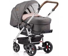 Gesslein Kombi-Kinderwagen F4 Air+ C2 Compact, Grau meliert/Rosa grau Kinder Kombikinderwagen Kinderwagen Buggies