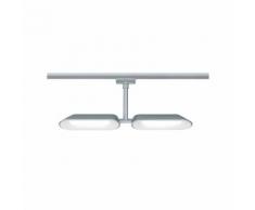Paulmann Schienensystem-Leuchten URail LED Spot Dipper 2x8W Chrom matt/Weiß dimmbar, (1tlg.) silberfarben Schienensysteme und Seilsysteme Deckenleuchten Lampen Leuchten Stromschienensysteme