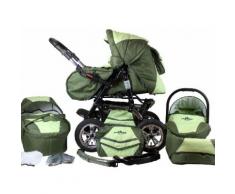 bergsteiger Kombi-Kinderwagen Milano, dark green, 3in1, (10-tlg.) grün Kinder Kombikinderwagen Kinderwagen Buggies