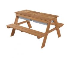 roba Kindersitzgruppe Outdoor Deluxe mit Spielwannenm Teakholz (Set, 1-tlg) braun Kinder Gartenmöbel Outdoor-Spielzeug Sitzmöbel-Sets