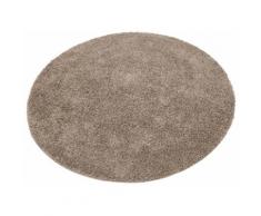 Home affaire Hochflor-Teppich Shaggy 30, rund, 30 mm Höhe, gewebt, Wohnzimmer braun Schlafzimmerteppiche Teppiche nach Räumen
