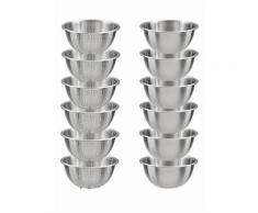KING Schüssel Edelstahl (Set 12-tlg), silberfarben, silberfarben