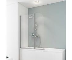 Schulte Badewannenaufsatz Wega, BxH: 116 x 140 cm silberfarben Duschwände Duschen Bad Sanitär