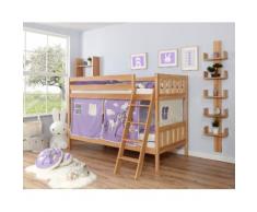 Ticaa Etagenbett Erni, mit Rollrost und Textil-Set wahlweise Matratze, Buche beige Kinder Kinderbetten Kindermöbel