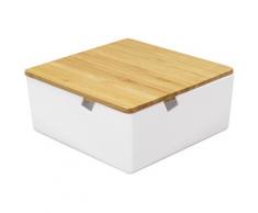 Kleine Wolke Aufbewahrungsbox Timber Box, weiß, Bambus weiß Körbe Boxen Regal- Ordnungssysteme Küche Ordnung