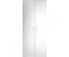 Schuhschrank Lincoln, weiß, weiß/spiegel