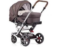 Gesslein Kombi-Kinderwagen F6 Air+, Eloxiert Tabak mit Tragetasche C2 Compact, Stern braun Kinder Kombikinderwagen Kinderwagen Buggies