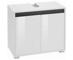 trendteam Waschbeckenunterschrank Sol mit Wechselblende, weiß, weiß/weiß Hochglanz