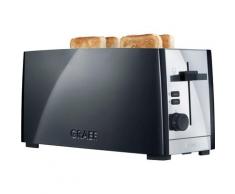 Graef Toaster TO 102, schwarz-matt, für 4 Scheiben, 1380 Watt schwarz 2-Scheiben-Toaster Haushaltsgeräte