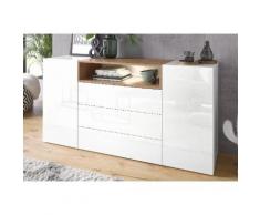 Tecnos Sideboard Negroni, weiß, weiß/eiche n