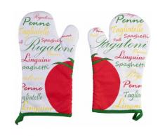 stuco Topfhandschuhe "Pomodoro" (Set 2-tlg bestehend aus 2x Ofenhandschuh), bunt, weiß-rot-grün-gelb