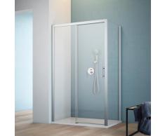 maw by GEO Eckdusche A-FS60, ebenerdiger Einbau möglich silberfarben Bodenablauf Duschkabinen Duschen Bad Sanitär