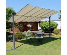 Leco Pavillon Waved, BxT: 250x350 cm, mit Sonnendach grau Pavillons Garten Balkon