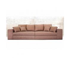 Nova Via Big-Sofa Corona, wahlweise mit Kaltschaum (140kg Belastung/Sitz) und Bettfunktion braun XXL Sofas Couches Wohnzimmer