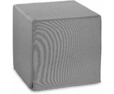 Outdoor-Hocker, Caribe grau Sitzkissen Sitzwürfel Hocker Kopfkissen