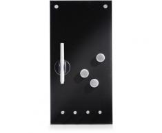 Zeller Present Magnettafel, mit Schlüsselhaken schwarz Wanddekoration Deko Wohnaccessoires Magnettafel