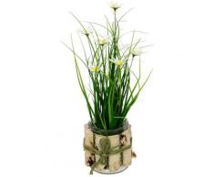 I.GE.A. Kunstblume Margeriten im Gras, (2 St.), 3er Set weiß Künstliche Zimmerpflanzen Kunstpflanzen Wohnaccessoires