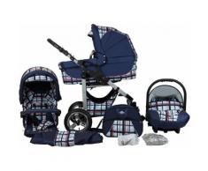 bergsteiger Kombi-Kinderwagen Capri, blue stripes, 3in1, (10-tlg.) blau Kinder Kombikinderwagen Kinderwagen Buggies