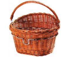 KlickFix Fahrradkorb Vorderradkorb Weidenkorb, braun, natur